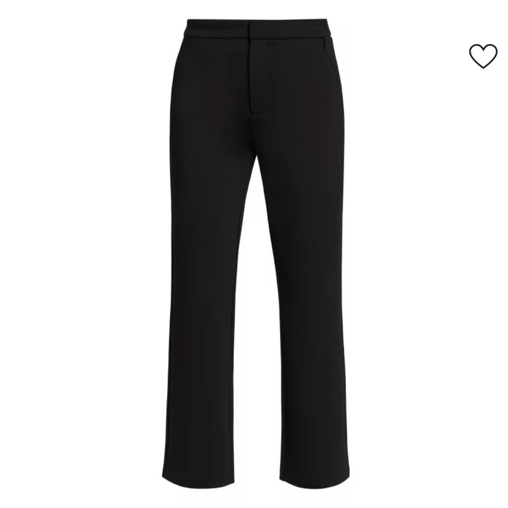 Good American Sleek Black Scuba Cropped Trousers
